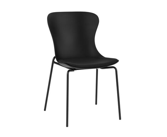Стул Shaya с подушкой пластик черный | Интернет магазин мебели и декора LifeDekor