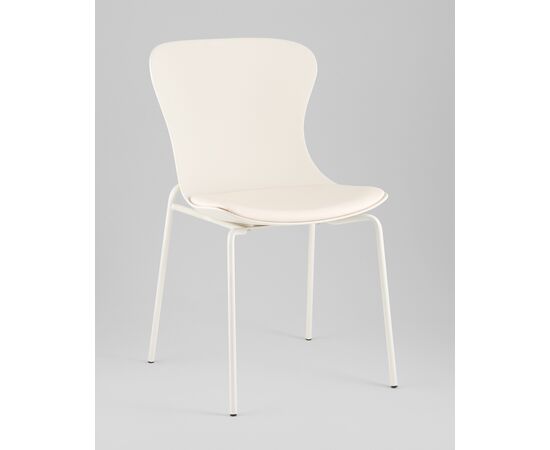 Стул Shaya с подушкой пластик молочный, изображение 2 | Интернет магазин мебели и декора LifeDekor