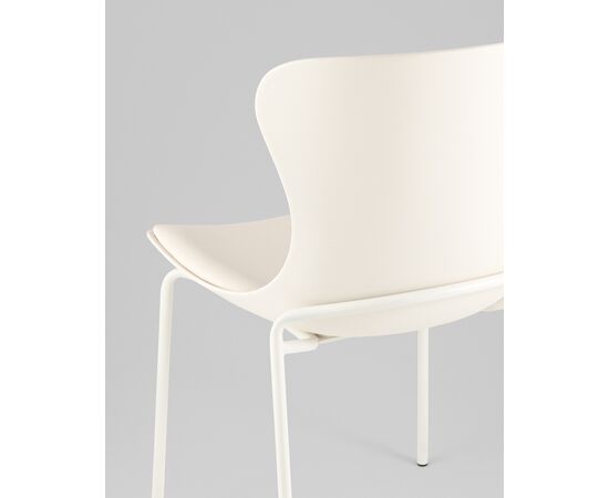 Стул Shaya с подушкой пластик молочный, изображение 7 | Интернет магазин мебели и декора LifeDekor