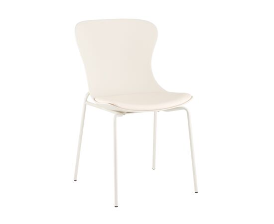 Стул Shaya с подушкой пластик молочный | Интернет магазин мебели и декора LifeDekor
