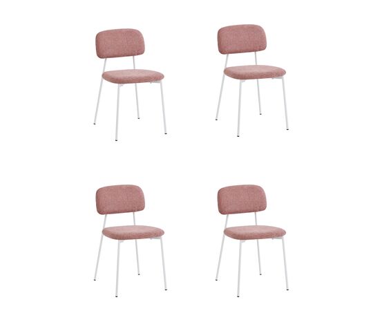 Стул Chao розовый белые ножки 4 шт. | Интернет магазин мебели и декора LifeDekor
