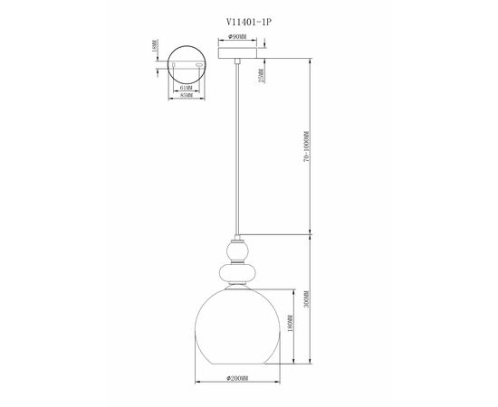 Светильник подвесной Moderli V11401-1P Tamina, изображение 6 | Интернет магазин мебели и декора LifeDekor