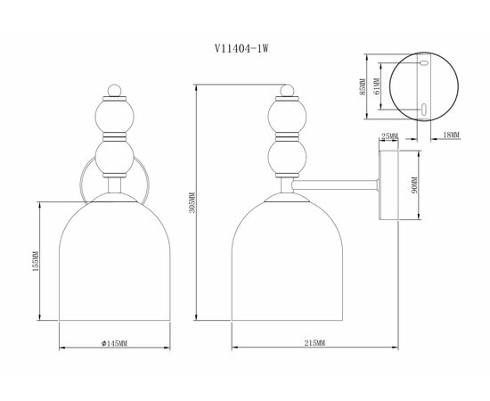 Светильник настенный Moderli V11404-1W Tamina, изображение 6 | Интернет магазин мебели и декора LifeDekor