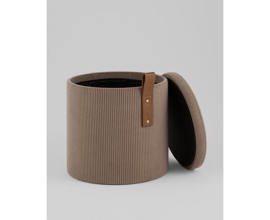 Пуф Руни XS с ящиком вельвет коричневый, изображение 3 | Интернет магазин мебели и декора LifeDekor