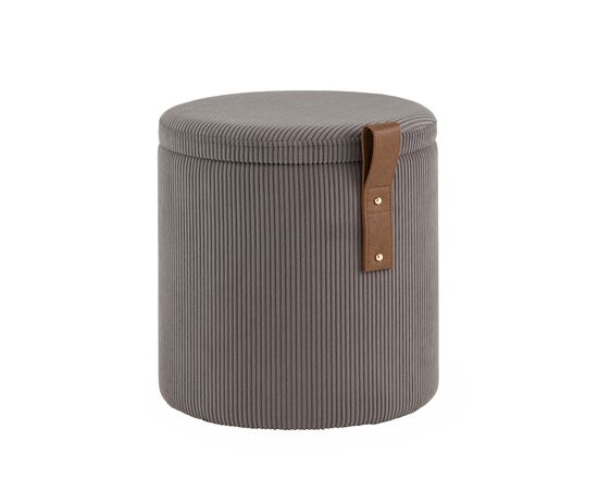 Пуф Руни XS с ящиком вельвет тёмно-серый | Интернет магазин мебели и декора LifeDekor