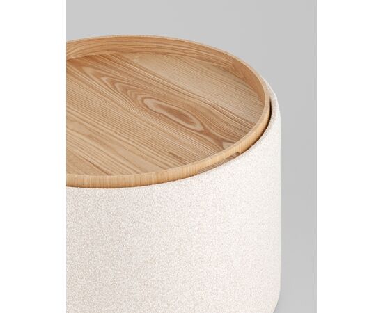 Пуф с ящиком Хюгге L букле бежевый, изображение 6 | Интернет магазин мебели и декора LifeDekor