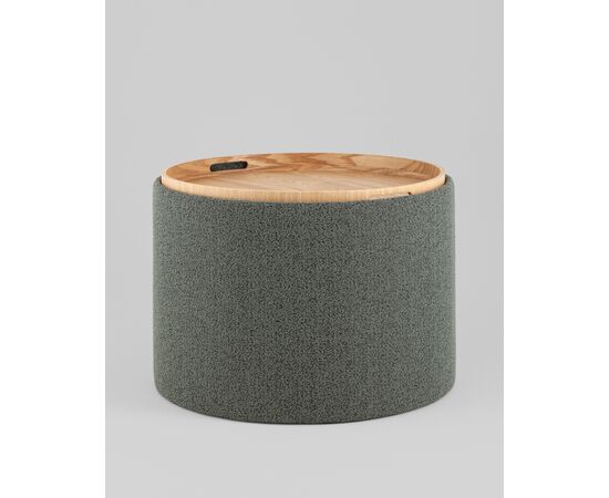 Пуф с ящиком Хюгге L букле темно-серый, изображение 4 | Интернет магазин мебели и декора LifeDekor