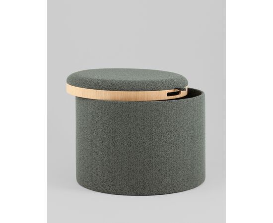 Пуф с ящиком Хюгге L букле темно-серый, изображение 3 | Интернет магазин мебели и декора LifeDekor