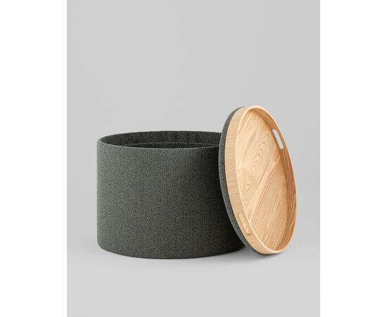 Пуф с ящиком Хюгге L букле темно-серый, изображение 5 | Интернет магазин мебели и декора LifeDekor