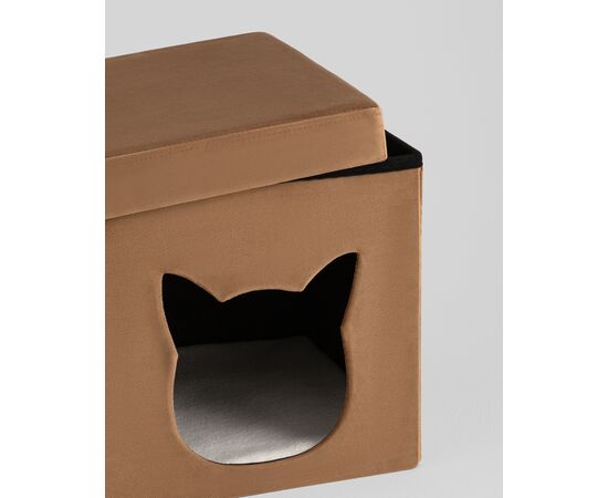 Пуф складной с ящиком Store Pet коричневый, изображение 5 | Интернет магазин мебели и декора LifeDekor