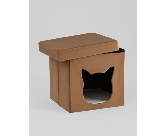 Пуф складной с ящиком Store Pet коричневый, изображение 6 | Интернет магазин мебели и декора LifeDekor