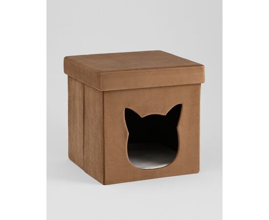 Пуф складной с ящиком Store Pet коричневый, изображение 2 | Интернет магазин мебели и декора LifeDekor