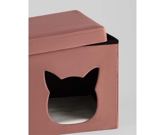 Пуф складной с ящиком Store Pet розовый, изображение 5 | Интернет магазин мебели и декора LifeDekor