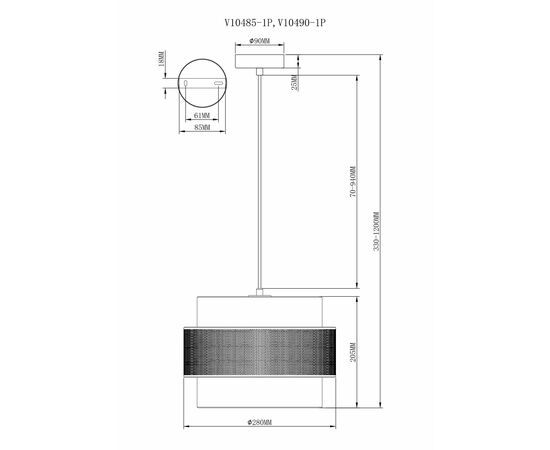Светильник подвесной Moderli V10490-1P Gela, изображение 8 | Интернет магазин мебели и декора LifeDekor