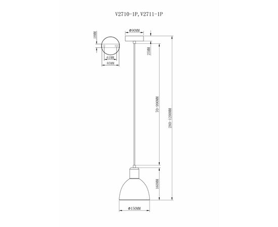 Подвесной светильник Moderli V2710-1P Irene 1*E27*60W, изображение 5 | Интернет магазин мебели и декора LifeDekor