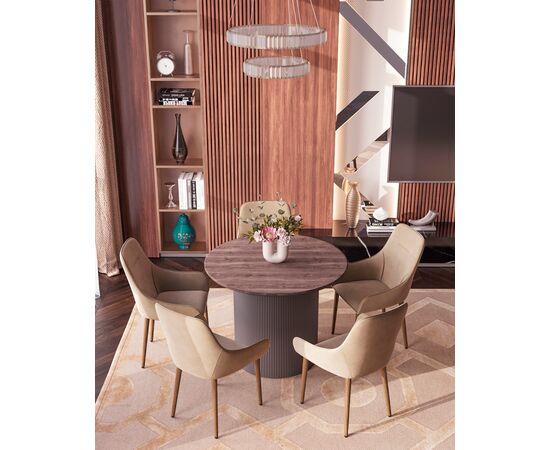 Стул Диана велюр бежевый, изображение 7 | Интернет магазин мебели и декора LifeDekor