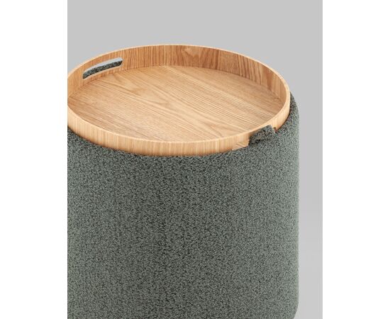 Пуф-столик с ящиком Хюгге XS букле темно-серый, изображение 17 | Интернет магазин мебели и декора LifeDekor