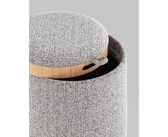 Пуф-столик с ящиком Хюгге XS букле серый, изображение 17 | Интернет магазин мебели и декора LifeDekor