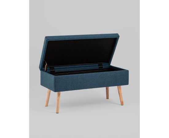 Банкетка Сторми с ящиком темно-синий, изображение 12 | Интернет магазин мебели и декора LifeDekor