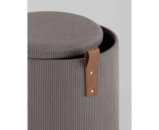 Пуф Руни S с ящиком вельвет тёмно-серый, изображение 9 | Интернет магазин мебели и декора LifeDekor