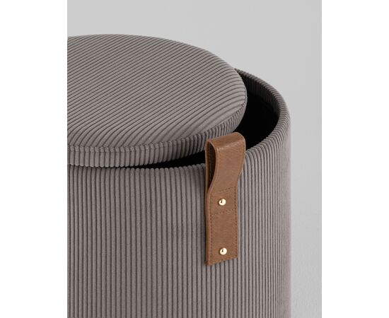 Пуф Руни XS с ящиком вельвет тёмно-серый, изображение 9 | Интернет магазин мебели и декора LifeDekor