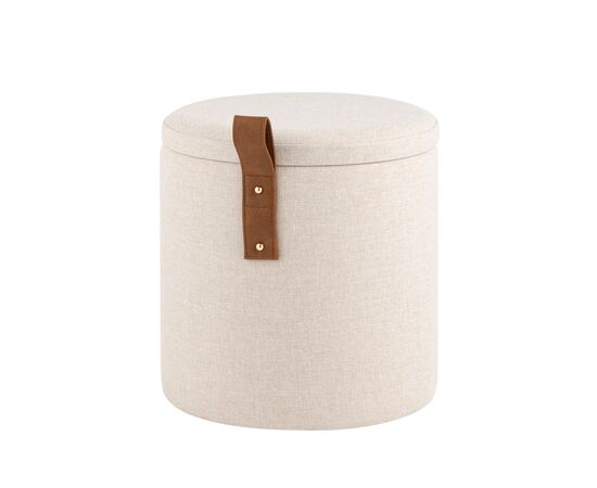 Пуф с ящиком Эркки рогожка XS белый, изображение 6 | Интернет магазин мебели и декора LifeDekor