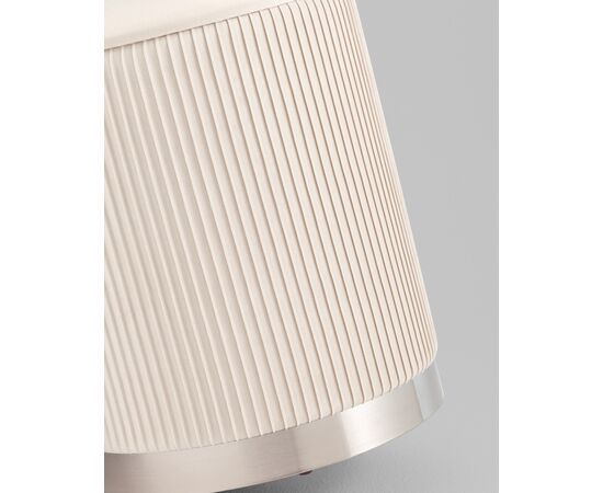 Пуф Шарлотта с ящиком серебро велюр бежевый, изображение 12 | Интернет магазин мебели и декора LifeDekor