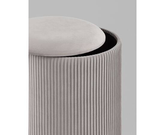 Пуф Шарлотта с ящиком серебро велюр серебристый, изображение 10 | Интернет магазин мебели и декора LifeDekor