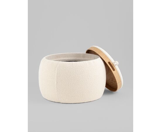 Пуф-столик Люкке с ящиком бежевый, изображение 9 | Интернет магазин мебели и декора LifeDekor