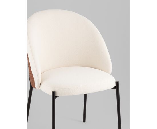 Стул обеденный Adelinde бежевый с коричневой экокожей, изображение 18 | Интернет магазин мебели и декора LifeDekor