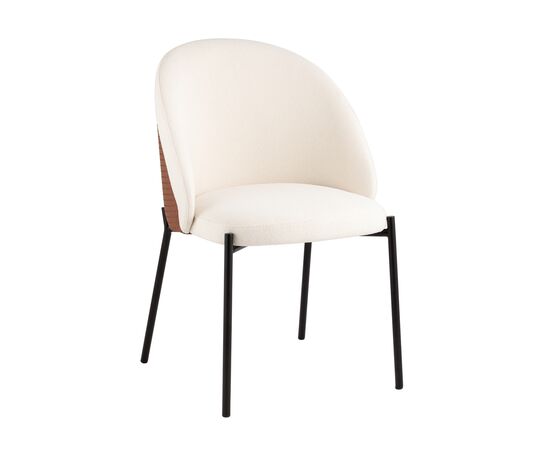 Стул обеденный Adelinde бежевый с коричневой экокожей, изображение 11 | Интернет магазин мебели и декора LifeDekor