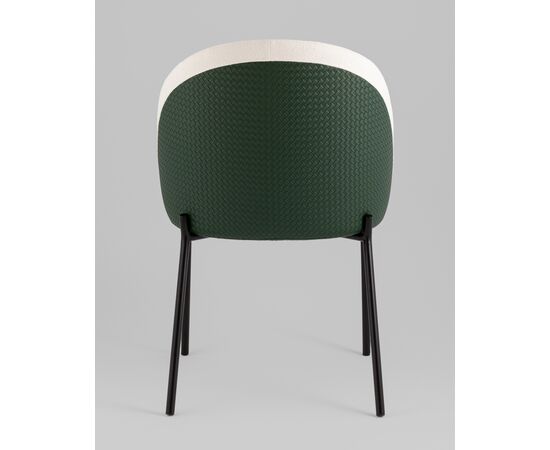 Стул обеденный Adelinde бежевый с зеленой экокожей, изображение 15 | Интернет магазин мебели и декора LifeDekor