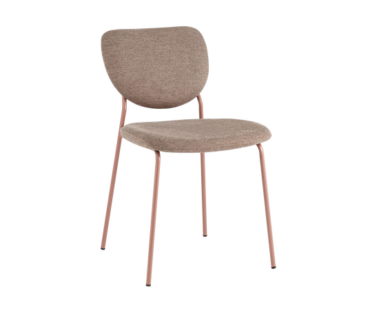 Стул обеденный Gigi шенилл коричневый розовые ножки, изображение 9 | Интернет магазин мебели и декора LifeDekor