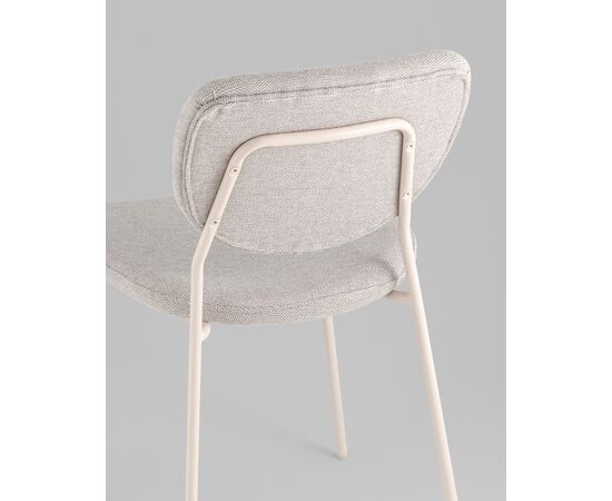 Стул обеденный Gigi шенилл серый белые ножки, изображение 15 | Интернет магазин мебели и декора LifeDekor