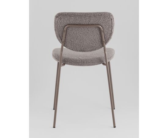 Стул обеденный Gigi тёмно-серый букле серые ножки, изображение 13 | Интернет магазин мебели и декора LifeDekor
