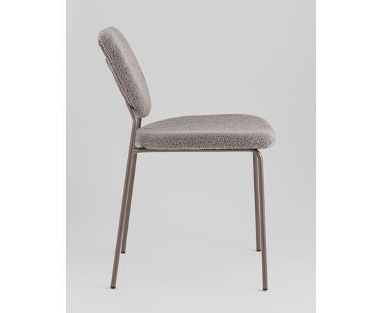 Стул обеденный Gigi тёмно-серый букле серые ножки, изображение 12 | Интернет магазин мебели и декора LifeDekor