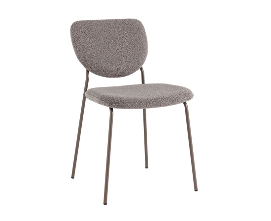 Стул обеденный Gigi тёмно-серый букле серые ножки, изображение 9 | Интернет магазин мебели и декора LifeDekor