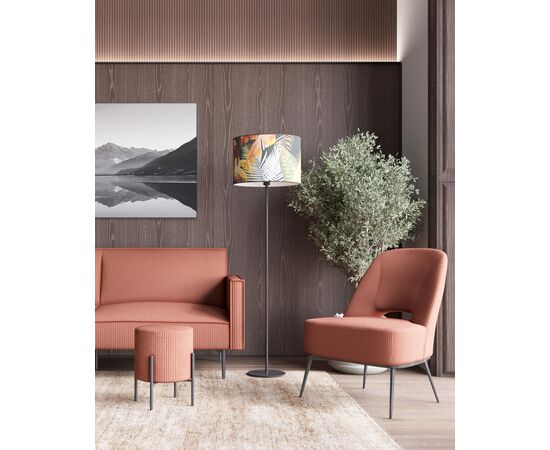 Кресло лаунж Бостон велюр рельефный коралловый, изображение 3 | Интернет магазин мебели и декора LifeDekor