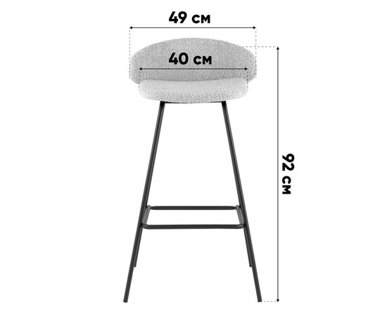 Стул барный Nita букле мятный, изображение 33 | Интернет магазин мебели и декора LifeDekor