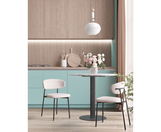 Стул Sevyn букле светло-серый, изображение 4 | Интернет магазин мебели и декора LifeDekor