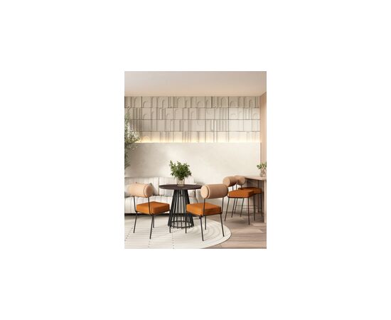 Стул обеденный Ponpoun бежевый терракотовый, изображение 4 | Интернет магазин мебели и декора LifeDekor