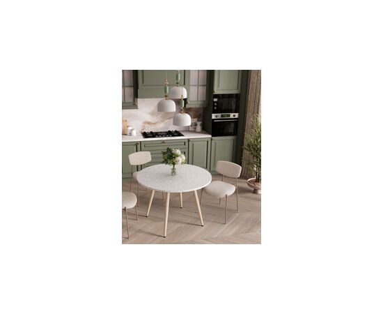 Стул Doe без подлокотников светло-бежевый бежевые ножки, изображение 34 | Интернет магазин мебели и декора LifeDekor