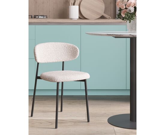 Стул Sevyn букле светло-серый, изображение 3 | Интернет магазин мебели и декора LifeDekor