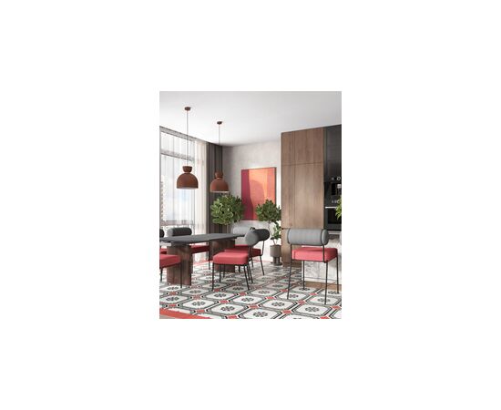 Стул обеденный Ponpoun тёмно-серый бордо, изображение 4 | Интернет магазин мебели и декора LifeDekor