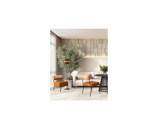 Стул обеденный Ponpoun бежевый терракотовый, изображение 3 | Интернет магазин мебели и декора LifeDekor