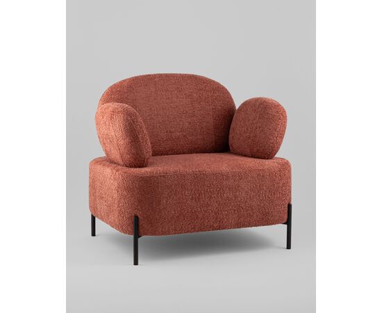 Кресло Кэнди ткань букле коралловый, изображение 2 | Интернет магазин мебели и декора LifeDekor