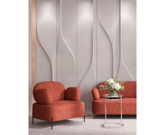 Кресло Кэнди ткань букле коралловый, изображение 4 | Интернет магазин мебели и декора LifeDekor