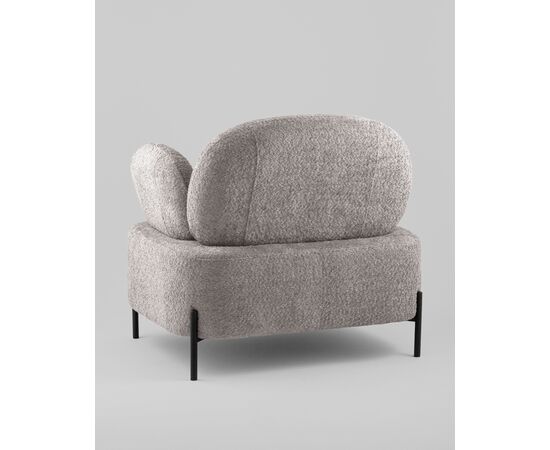 Кресло Кэнди ткань букле светло-серый, изображение 8 | Интернет магазин мебели и декора LifeDekor