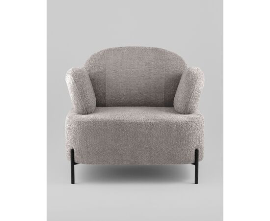 Кресло Кэнди ткань букле светло-серый, изображение 5 | Интернет магазин мебели и декора LifeDekor