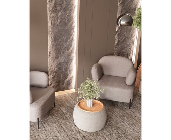 Кресло Кэнди ткань букле светло-серый, изображение 4 | Интернет магазин мебели и декора LifeDekor